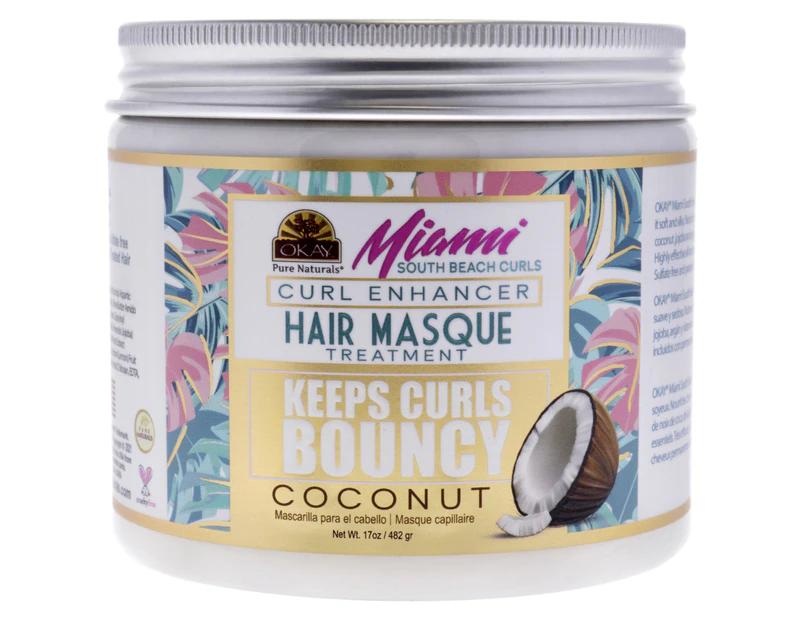 Miami South Beach Curls - Curl Enhancing by Okay for Women - 17 oz Masque