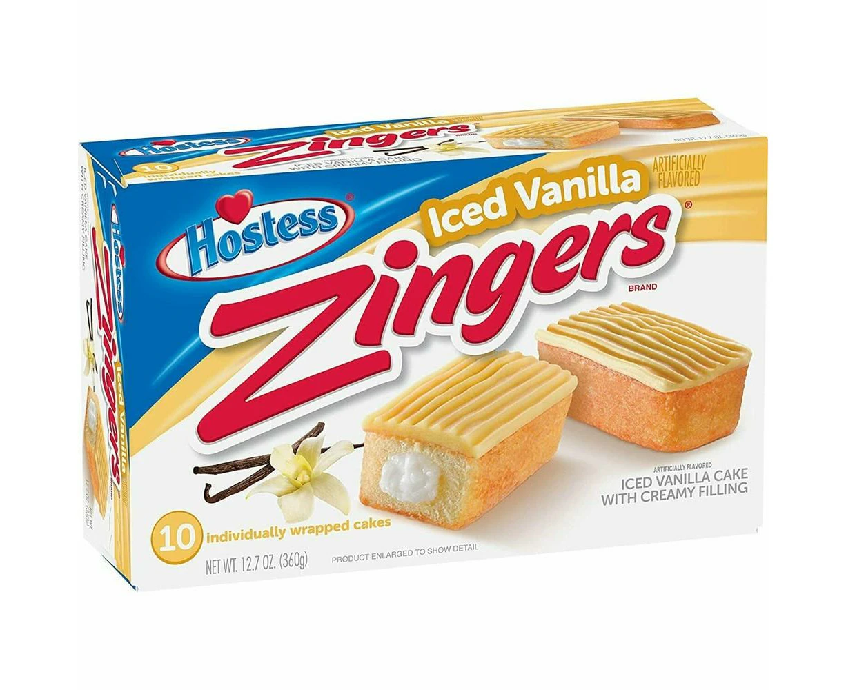 Hostess Vanilla Zingers 10 Pack 360g