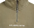 St. Goliath Men's Kingston 1/4 Zip Jumper - Khaki