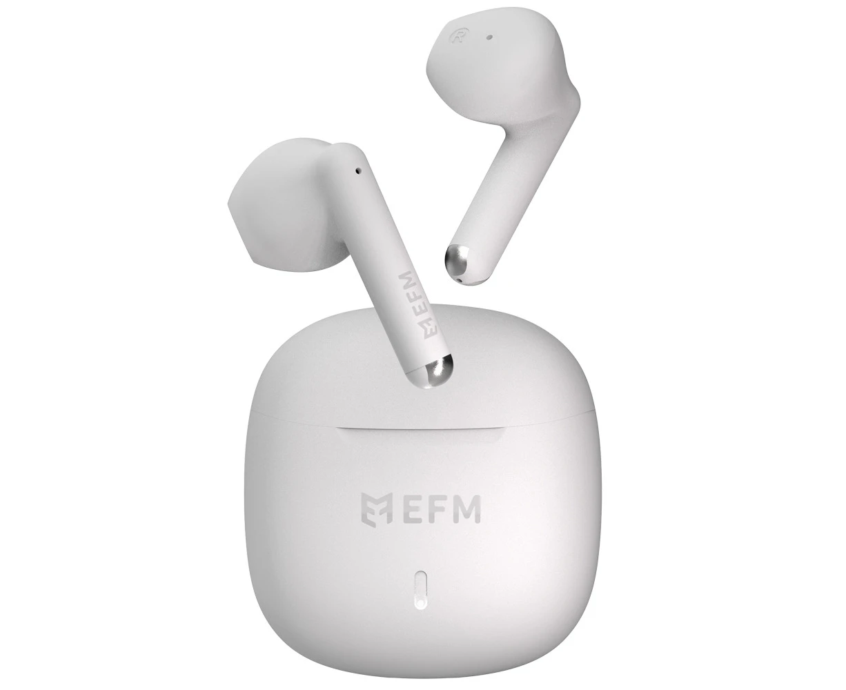 EFM Kansas TWS In-Ear Wireless Earbuds/Earphones w/ Mic & Fast Charge White