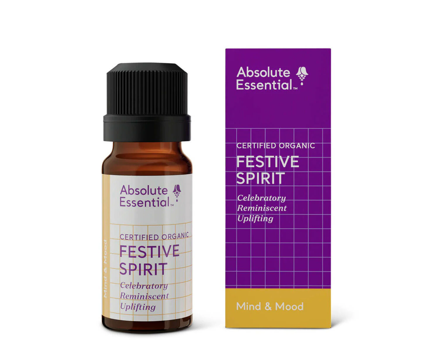 Absolute Essential Festive Spirit Certified Organic Essential Oil Blend - 10ml - Absolute Essential