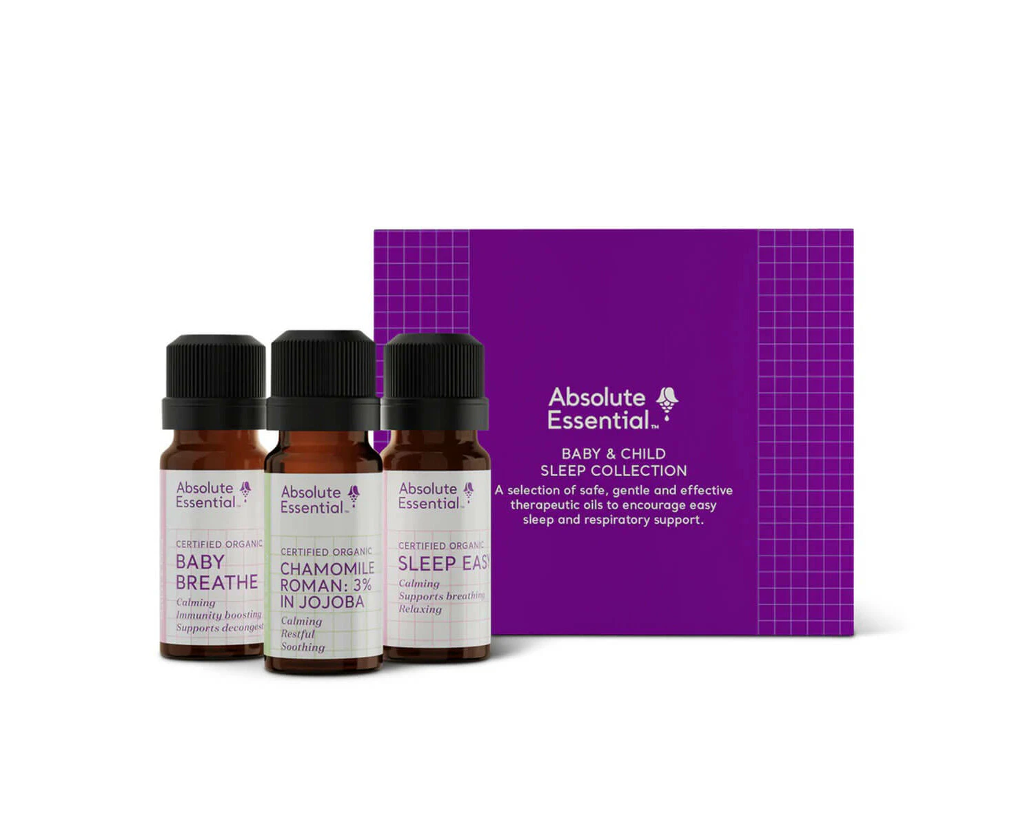 Absolute Essential Baby & Child Sleep Collection - Certified Organic Essential Oils - Absolute Essential