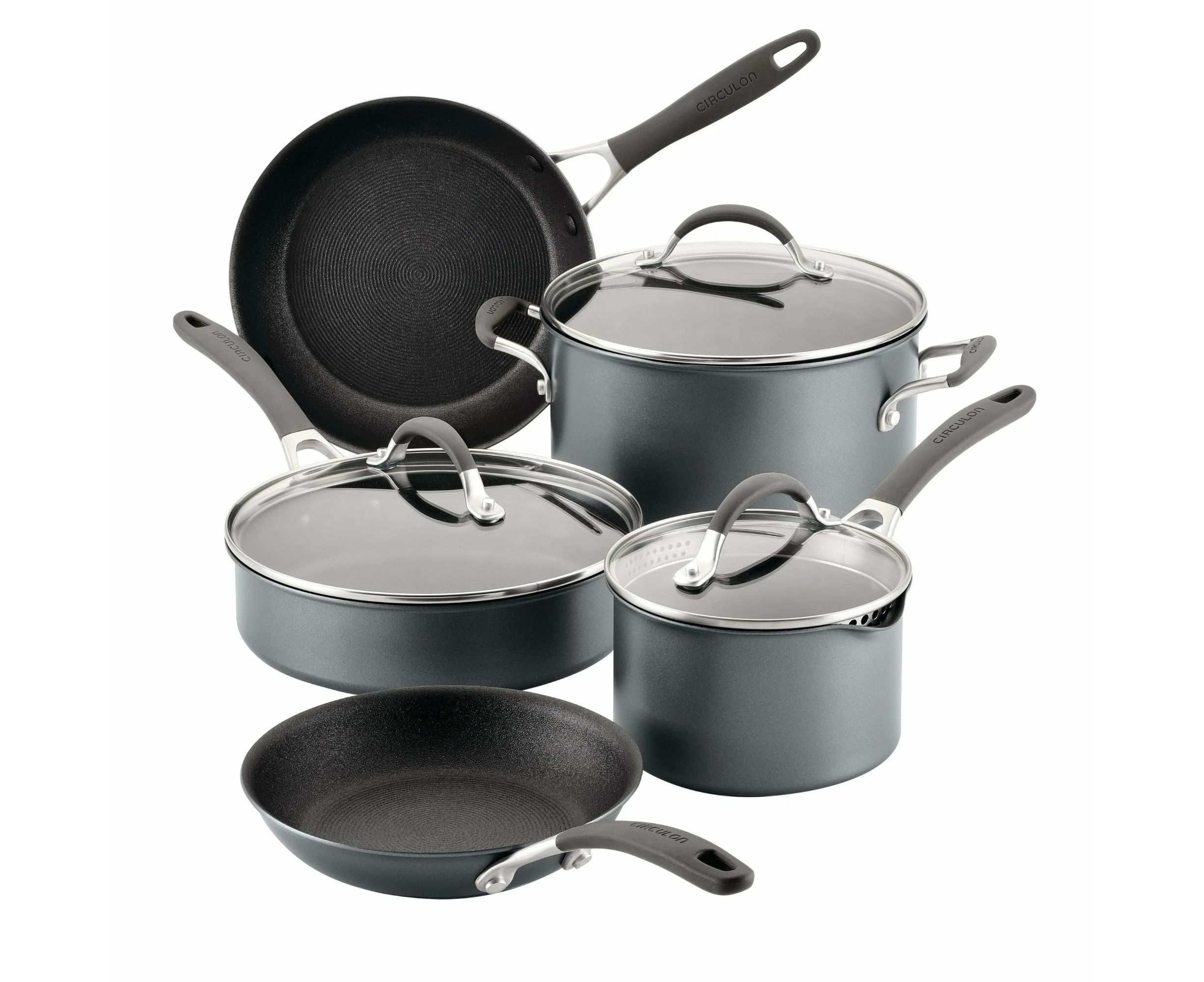 Circulon ScratchDefense A1 Nonstick Induction 8 Piece Cookware Set