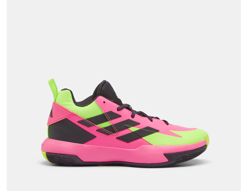 Adidas Kids'/Youth Cross Em Up Select J Sneakers - Lucid Pink/Aurora Black/Lucid Lemon