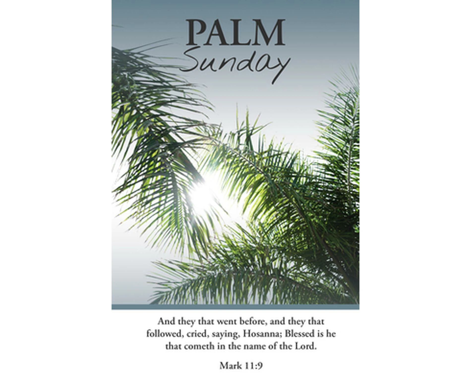 Palm Sunday Bulletin: Saying Hosanna (Package of 100)