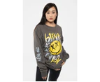 Blink-182 | Official Band Sweatshirt | Big Smile (Sleeve Print)