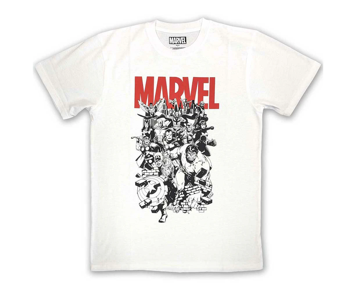 Marvel Comics | Official  Film T-Shirt |  Black & White Characters