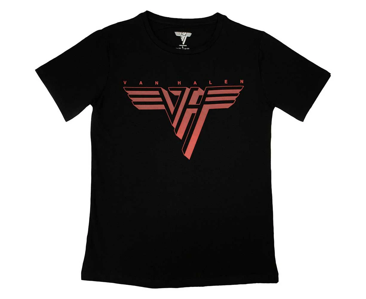 Van Halen | Official Band Ladies T-Shirt | Classic Red Logo