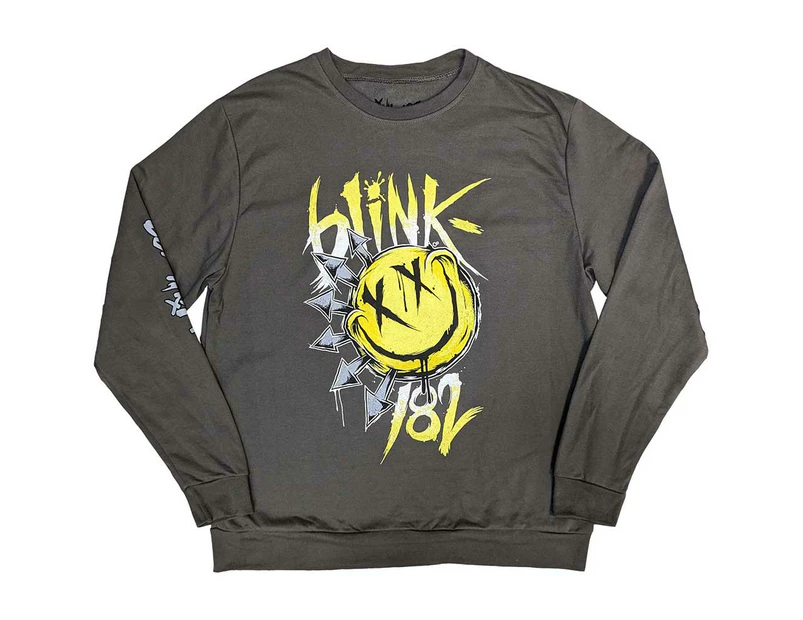 Blink-182 | Official Band Sweatshirt | Big Smile (Sleeve Print)