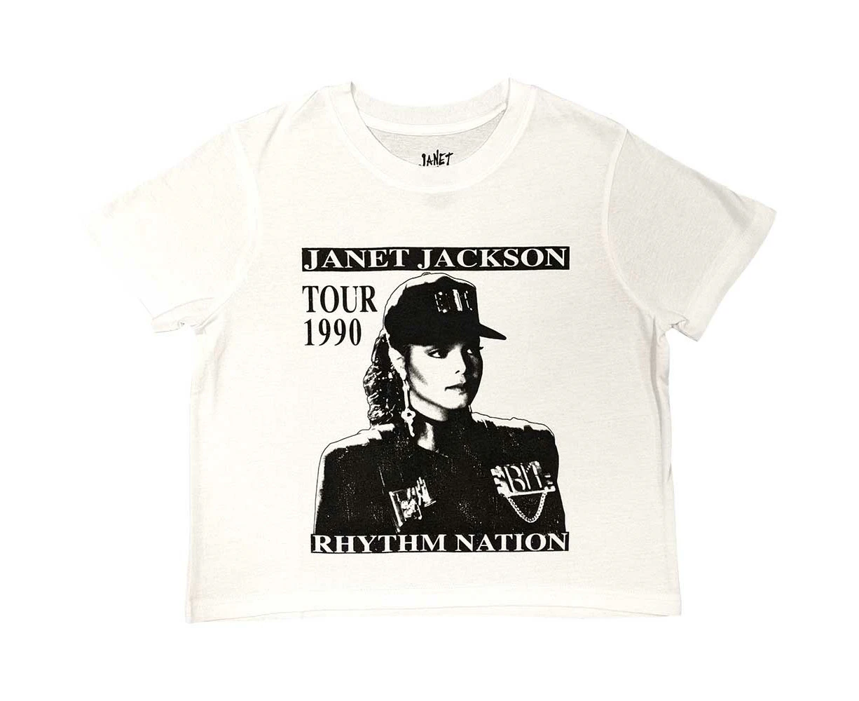 Janet Jackson | Official Band Ladies Crop Top | Rhythm Nation