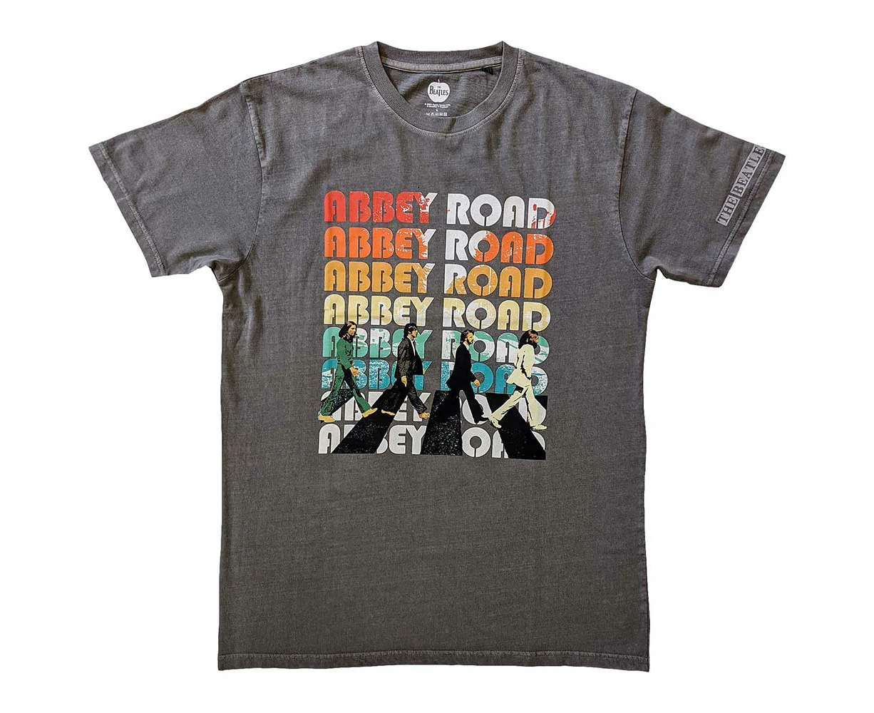 The Beatles | Official Band T-shirt | Abbey Stacked (Sleeve Print)