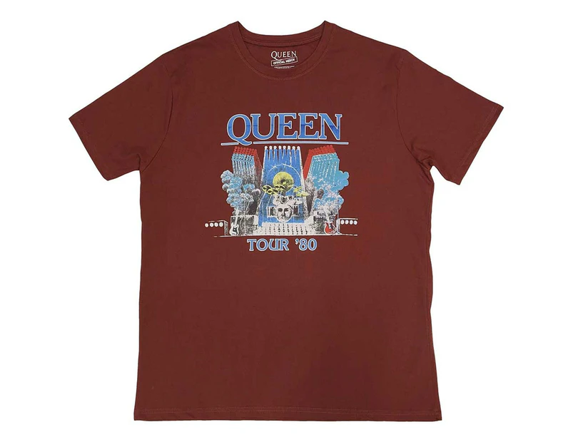 Queens | Official Band T-Shirt | Tour '80 Red