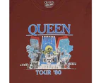 Queens | Official Band T-Shirt | Tour '80 Red