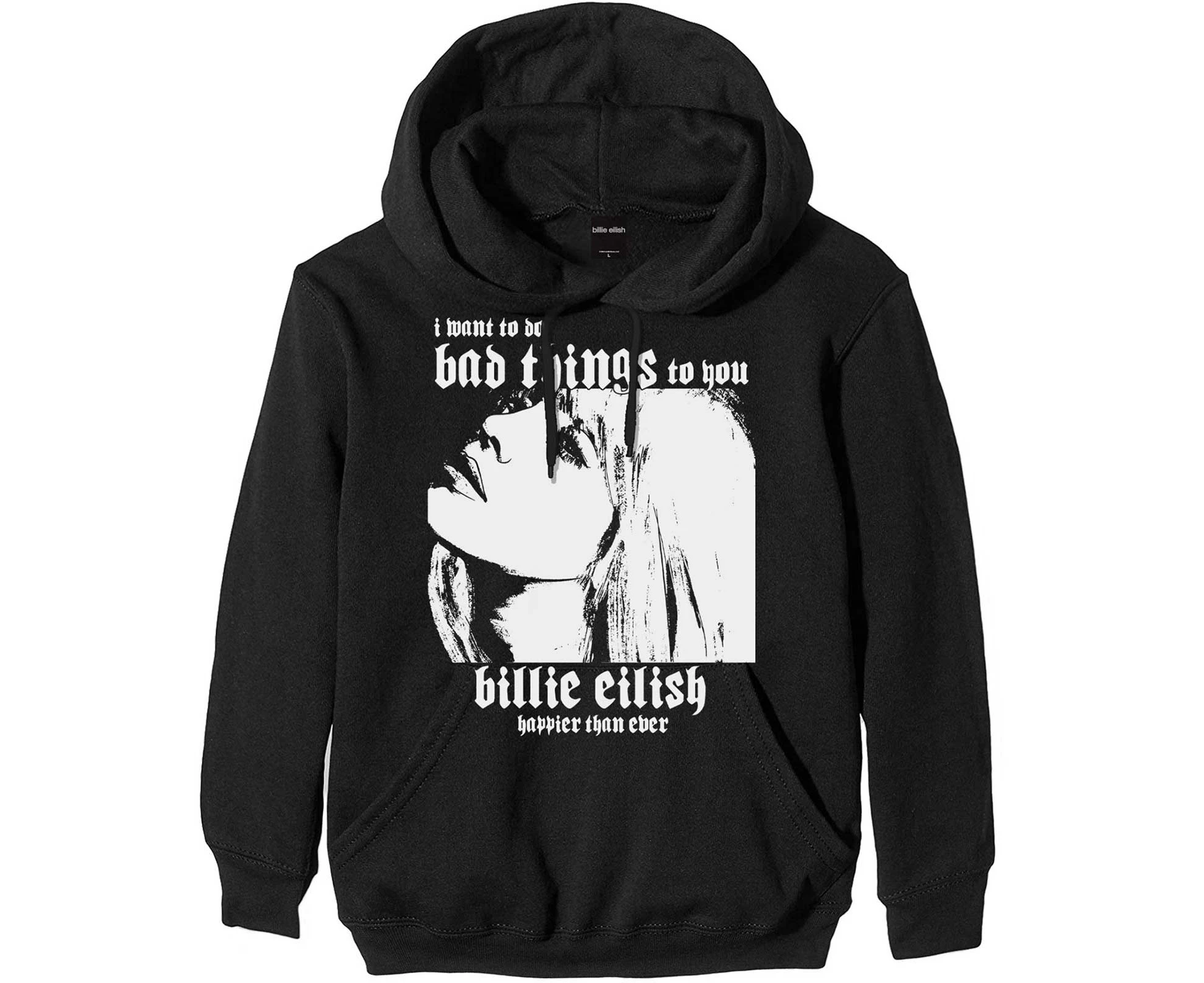 Billie Eilish Unisex Pullover Hoodie: Bad Things