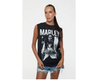 Bob Marley | Official Band Tank Top | Marley B&W