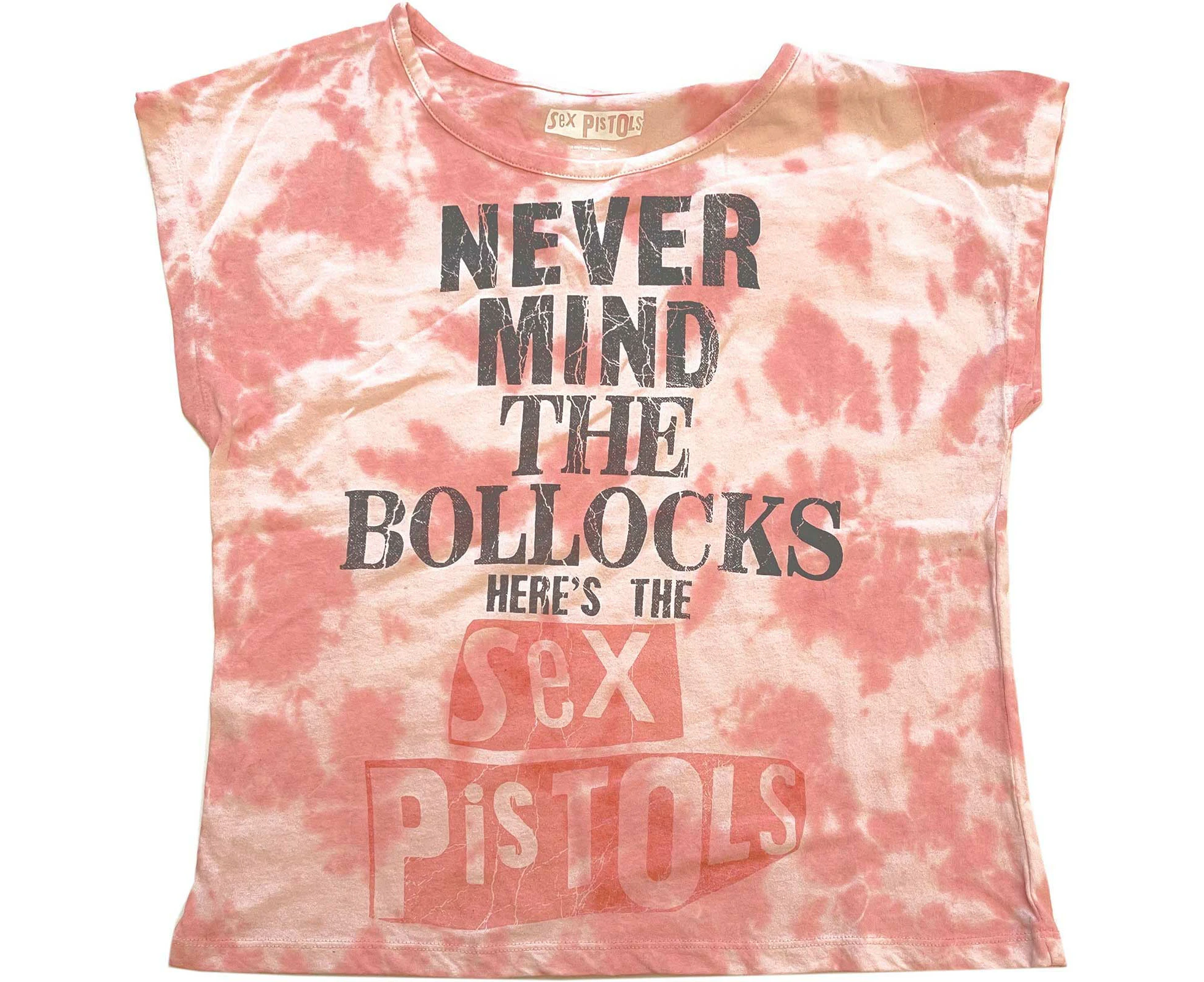 The Sex Pistols Ladies Crop Top: Never Mind the Bollocks (Dye-Wash)