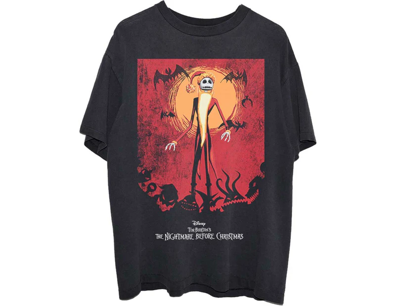 Disney | Official Band T-Shirt | The Nightmare Before Christmas Jack Orange Sun & Logo