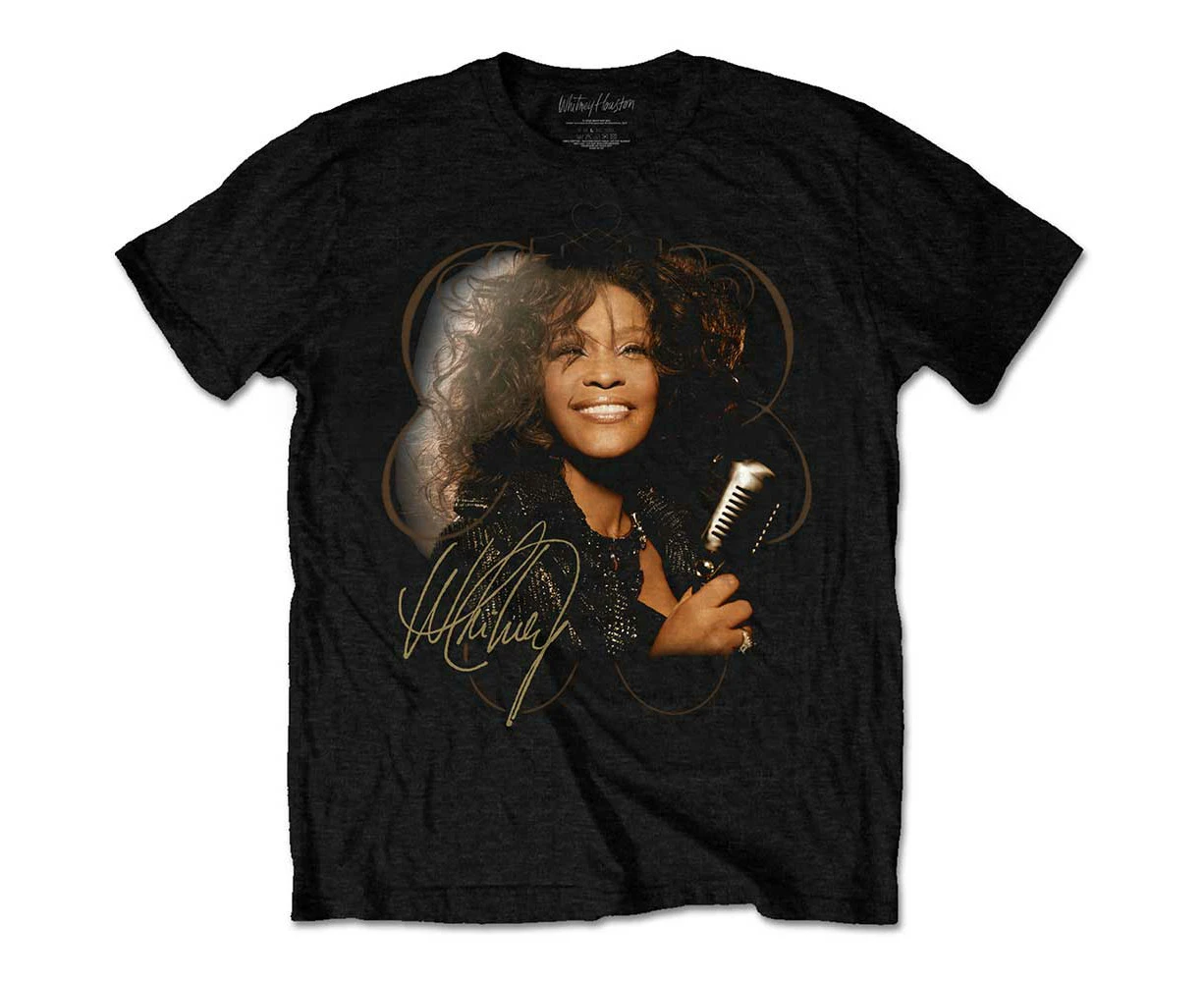 Whitney Houston | Official Band T-Shirt | Vintage Mic Photo