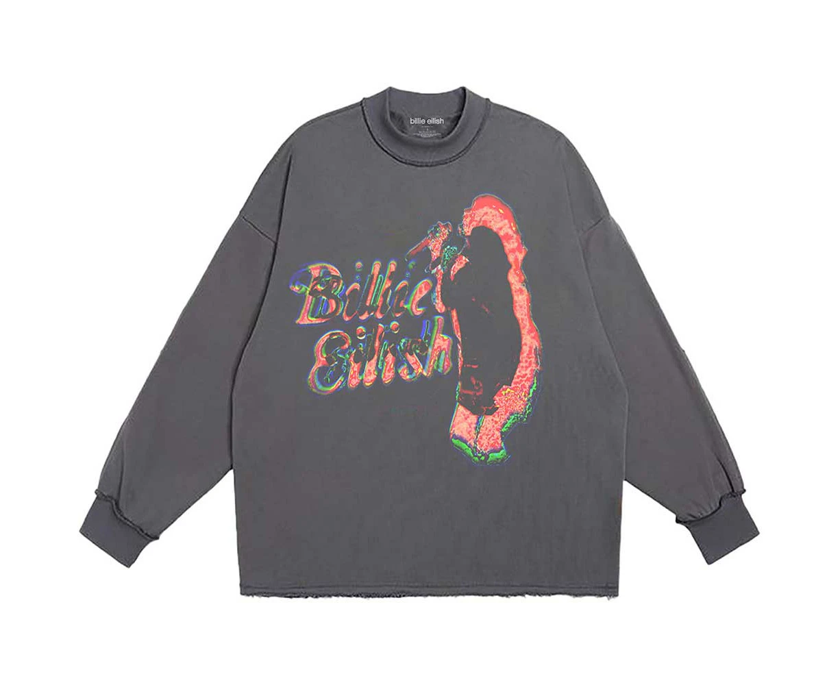 Billie Eilish Unisex Long Sleeve T-Shirt: Neon Logo