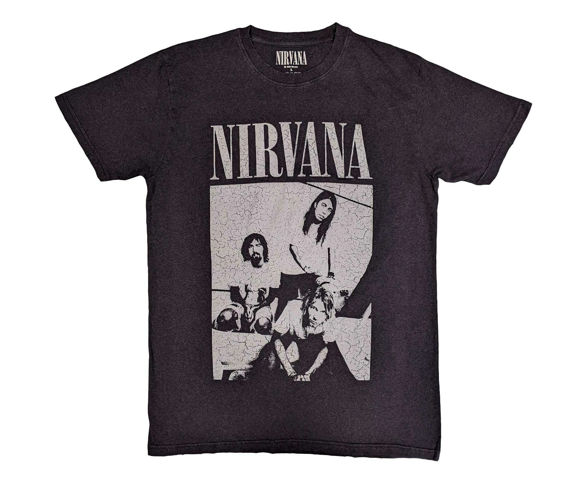 Nirvana | Official Band T-Shirt | Sitting (Distressed)