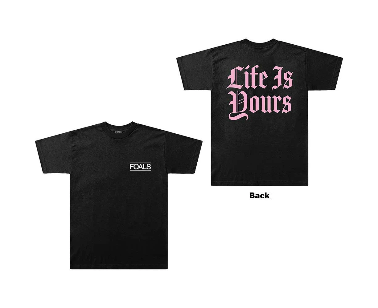 Foals | Official Band T-Shirt | Life Is Yours Text (Back Print)