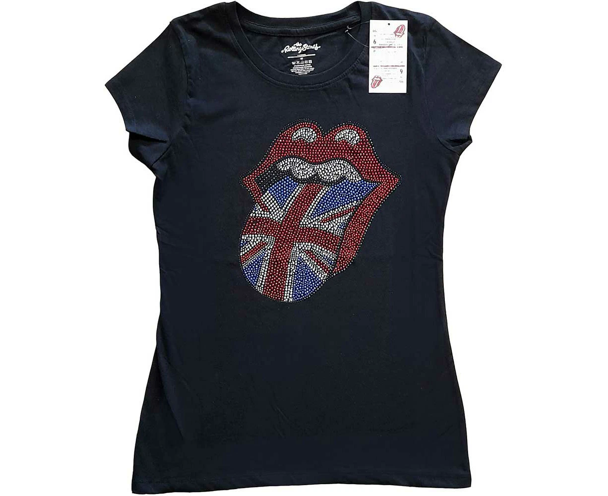 The Rolling Stones Ladies T-Shirt: Classic UK (Diamante)