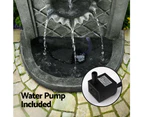 Gardeon Solar Fountain Water Feature Wall Mount Garden Fountains 80CM Grey