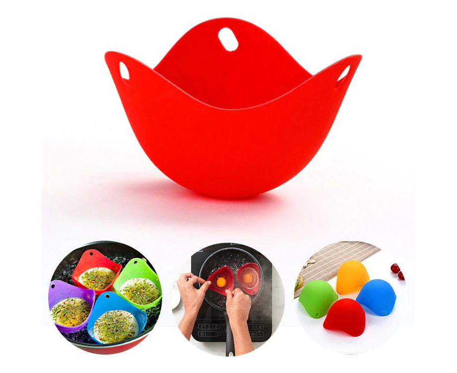 Silicone Cookware Egg Cooker - Red