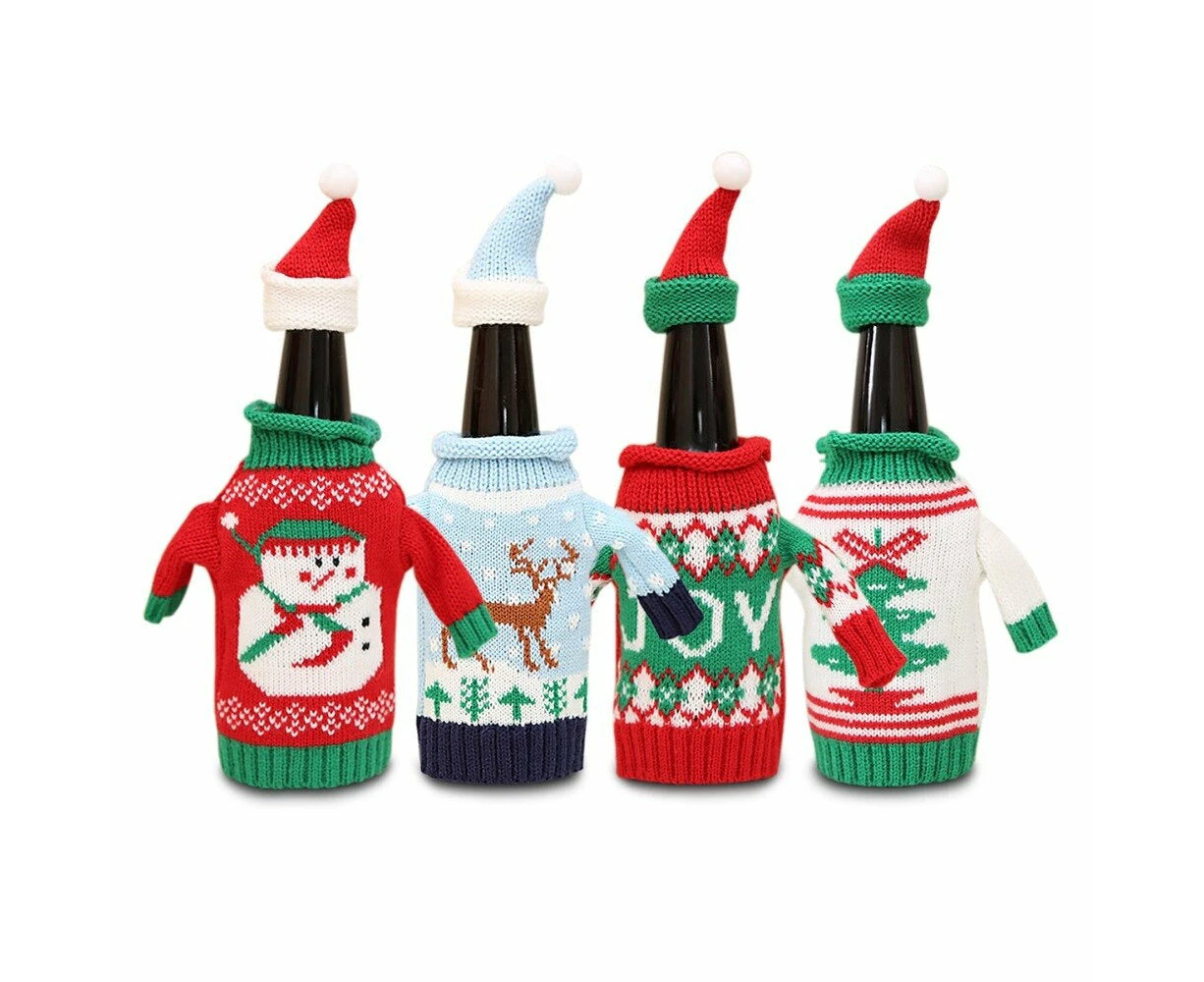 Knitted Sweater Wine Bottle Cover