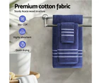 6 Pack Bath Towels Set Cotton Towel Navy