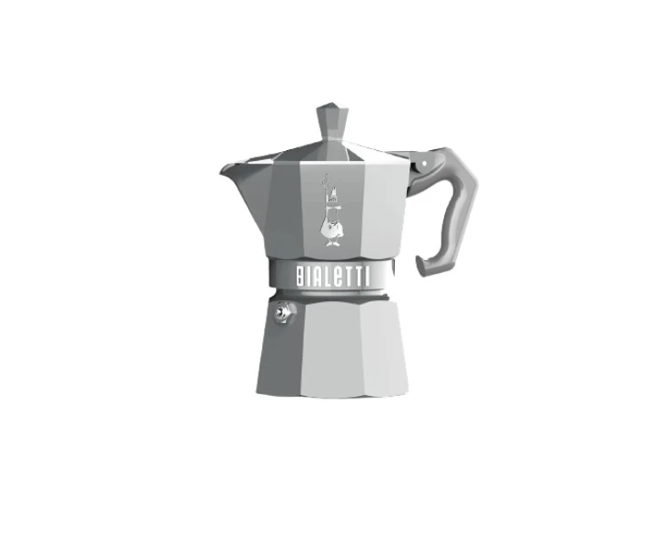 Bialetti Moka Exclusive Silver 6 Cup - Stove Top 6 Cup