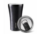 Sttoke Ceramic Reusable Coffee Cup 12oz Gunmetal Grey