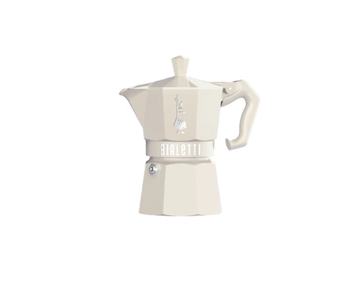 Bialetti Moka Exclusive Cream 6 Cup - Stove Top 6 Cup