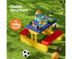 Keezi Kids Outdoor Table and Chairs Set Picnic Bench Umbrella Children Indoor