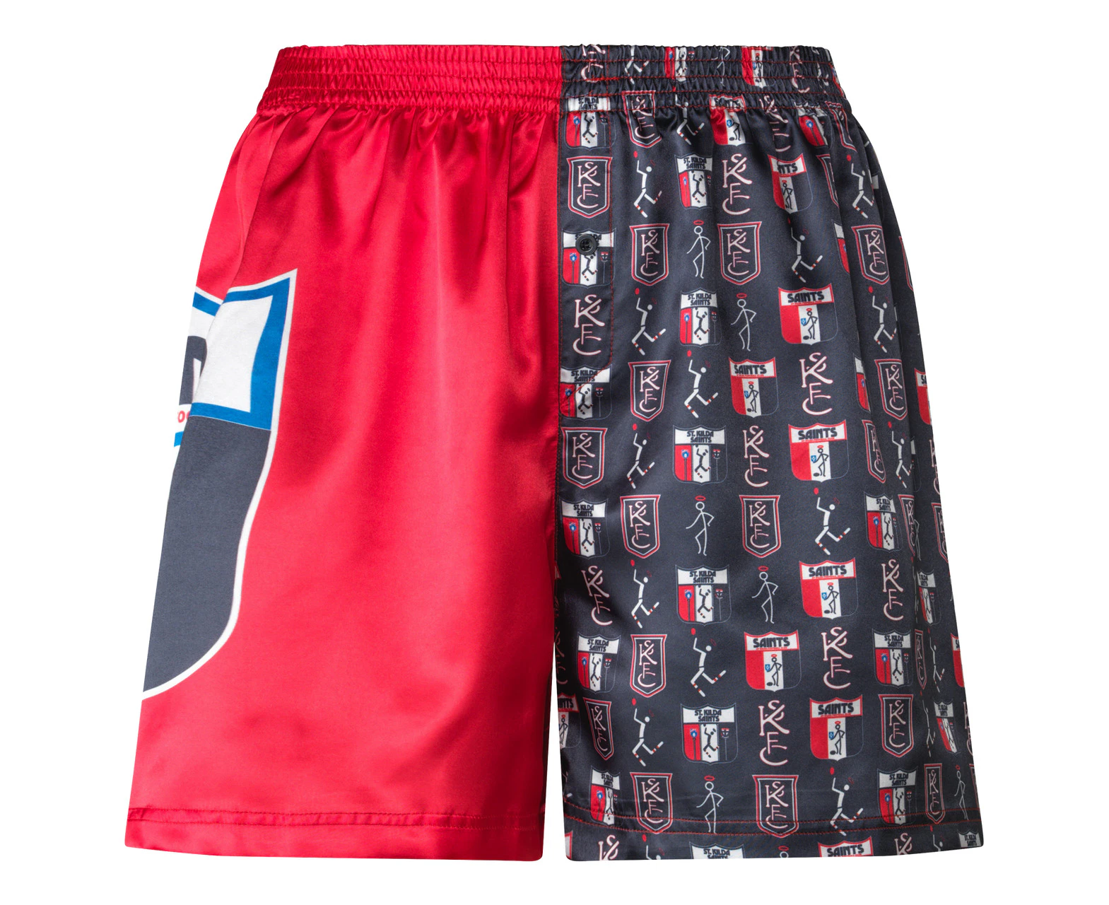 St Kilda Saints Mens Satin Boxer Shorts