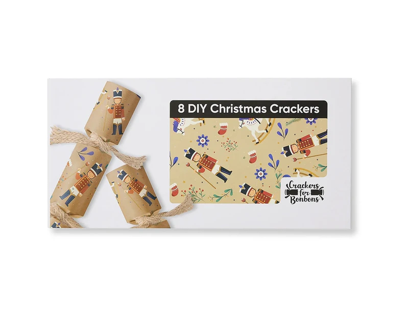 Pack of 8 - DIY Eco Toy Soldier Flat Pack Christmas Bon Bons 12" | Christmas Cracker Kit