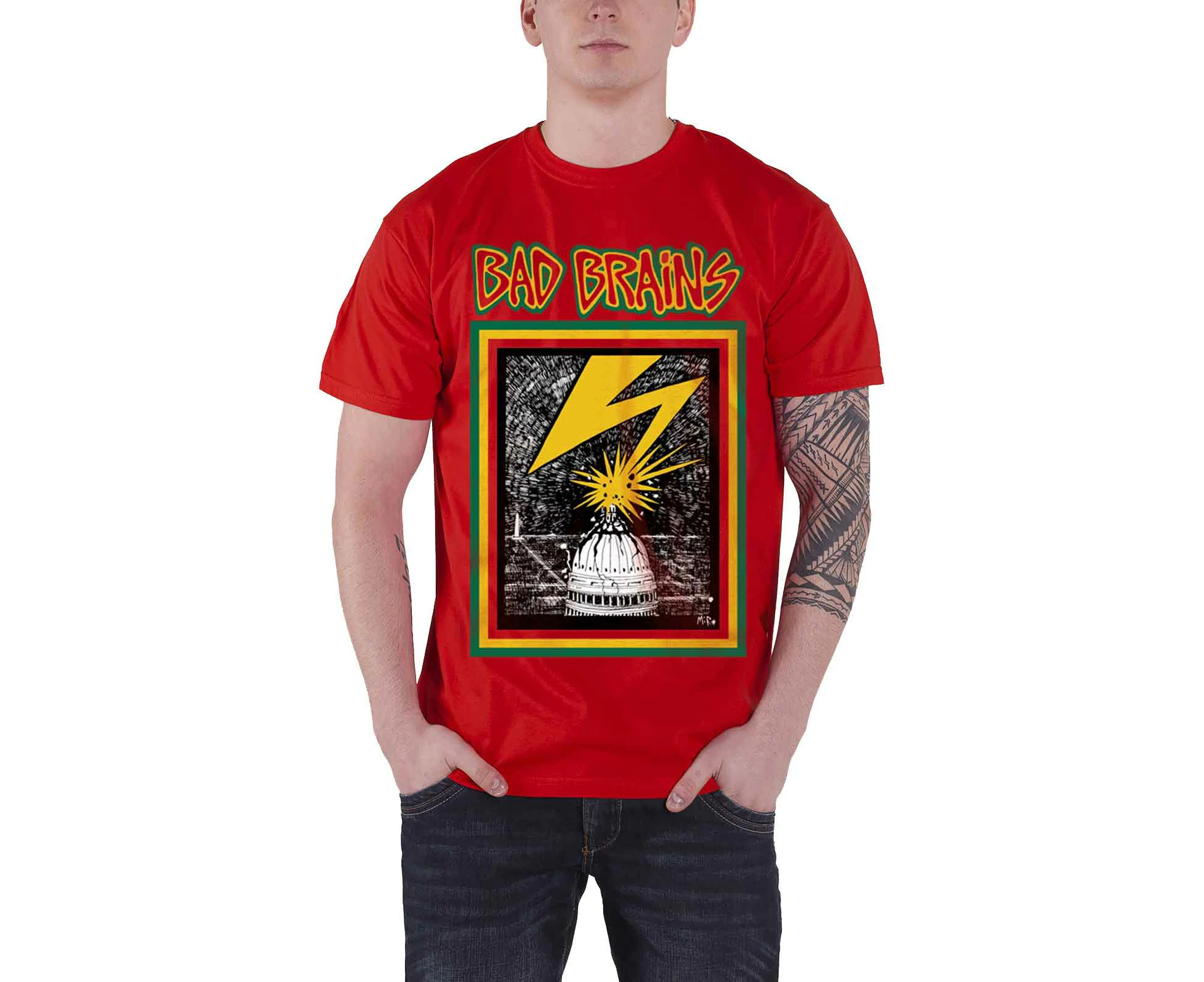 Bad Brains T Shirt Capitol Band Logo Punk  Official Mens