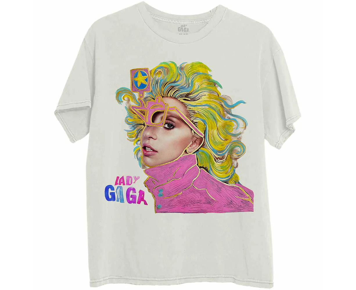 Lady Gaga Colour Sketch T Shirt