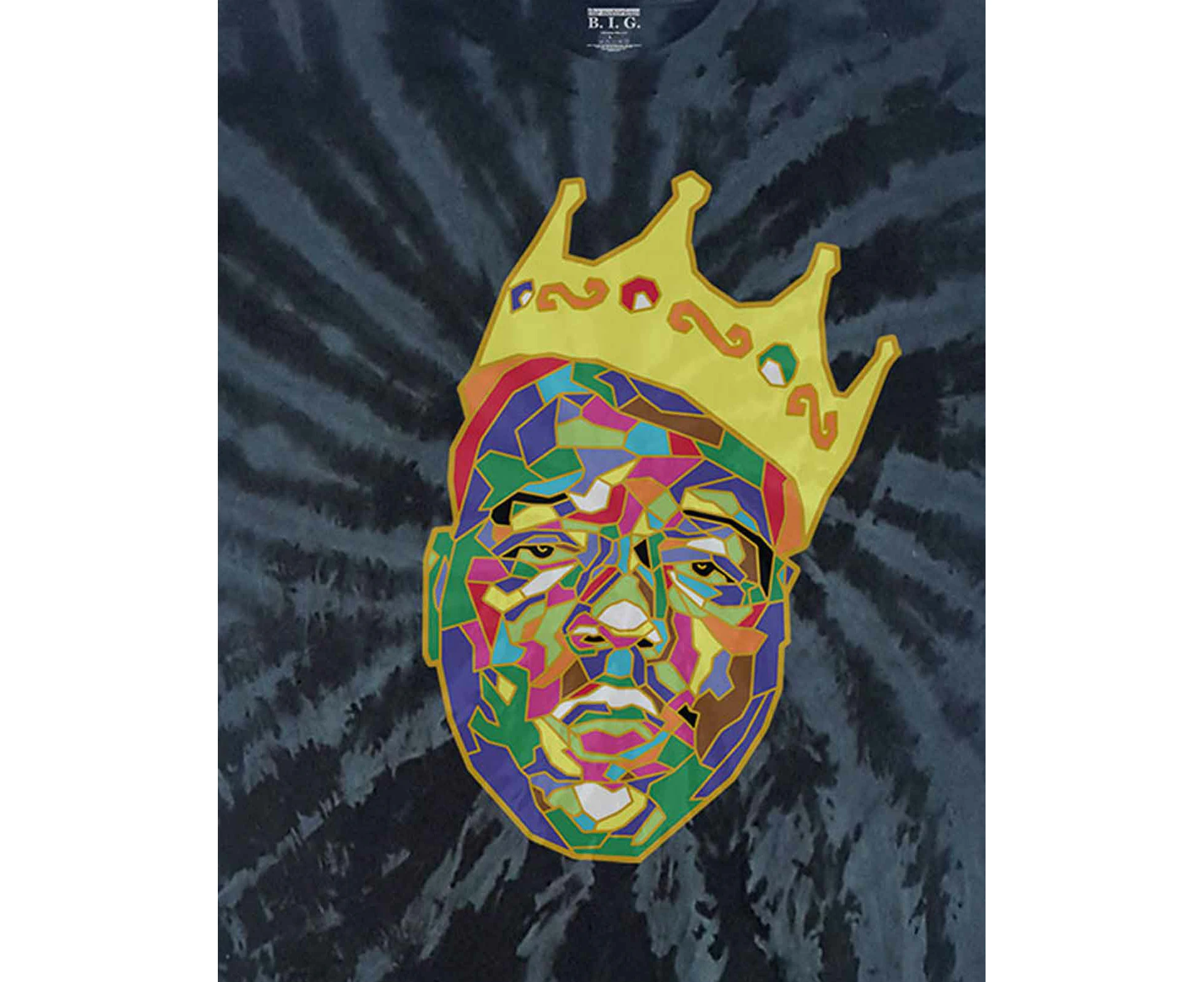 Biggie Smalls T Shirt Crown Logo  Official Unisex Tie Dye  Unisex