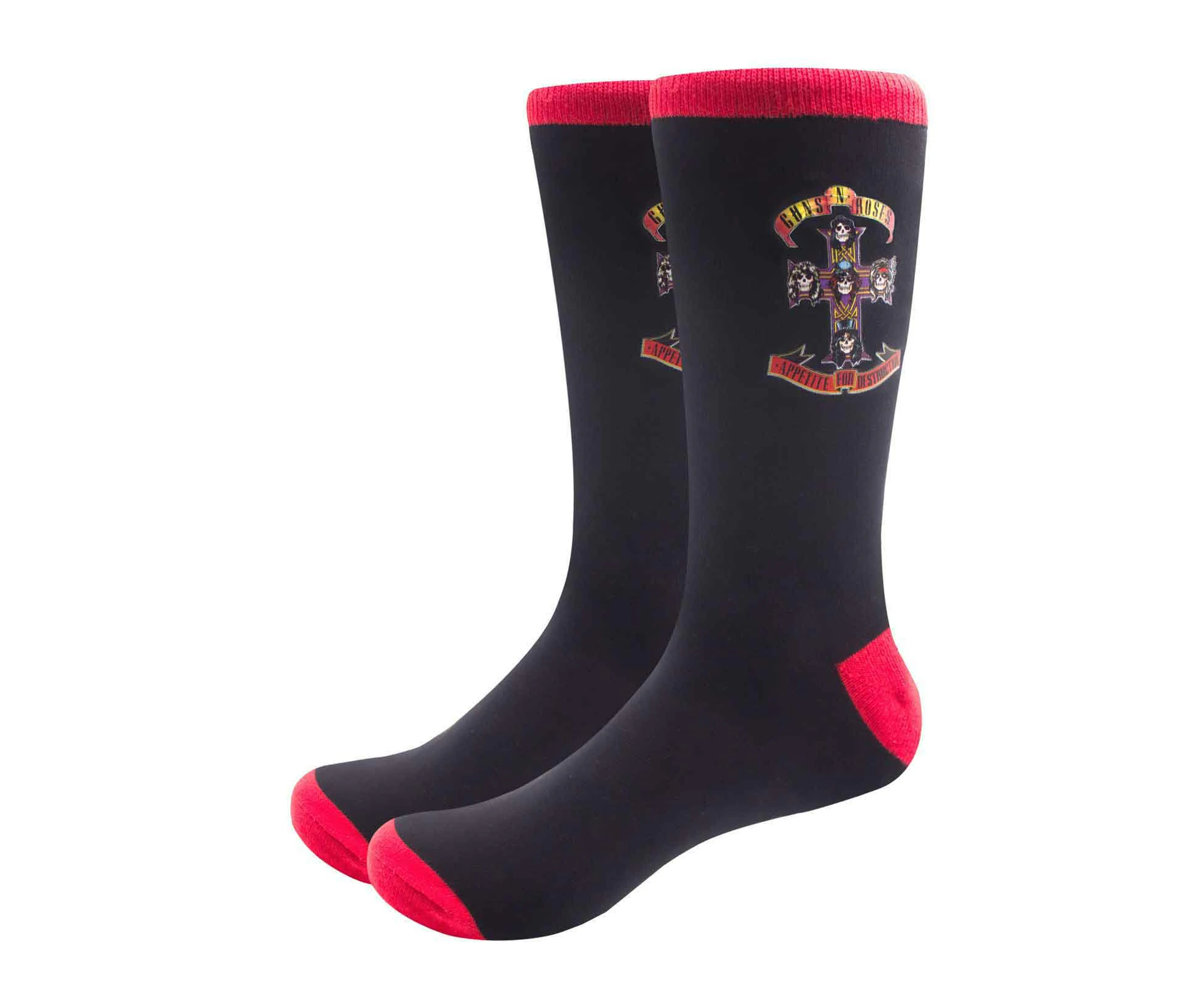 Guns N Roses Unisex Socks Appetite For Destruction  Official Uk Size 7-11 Blk