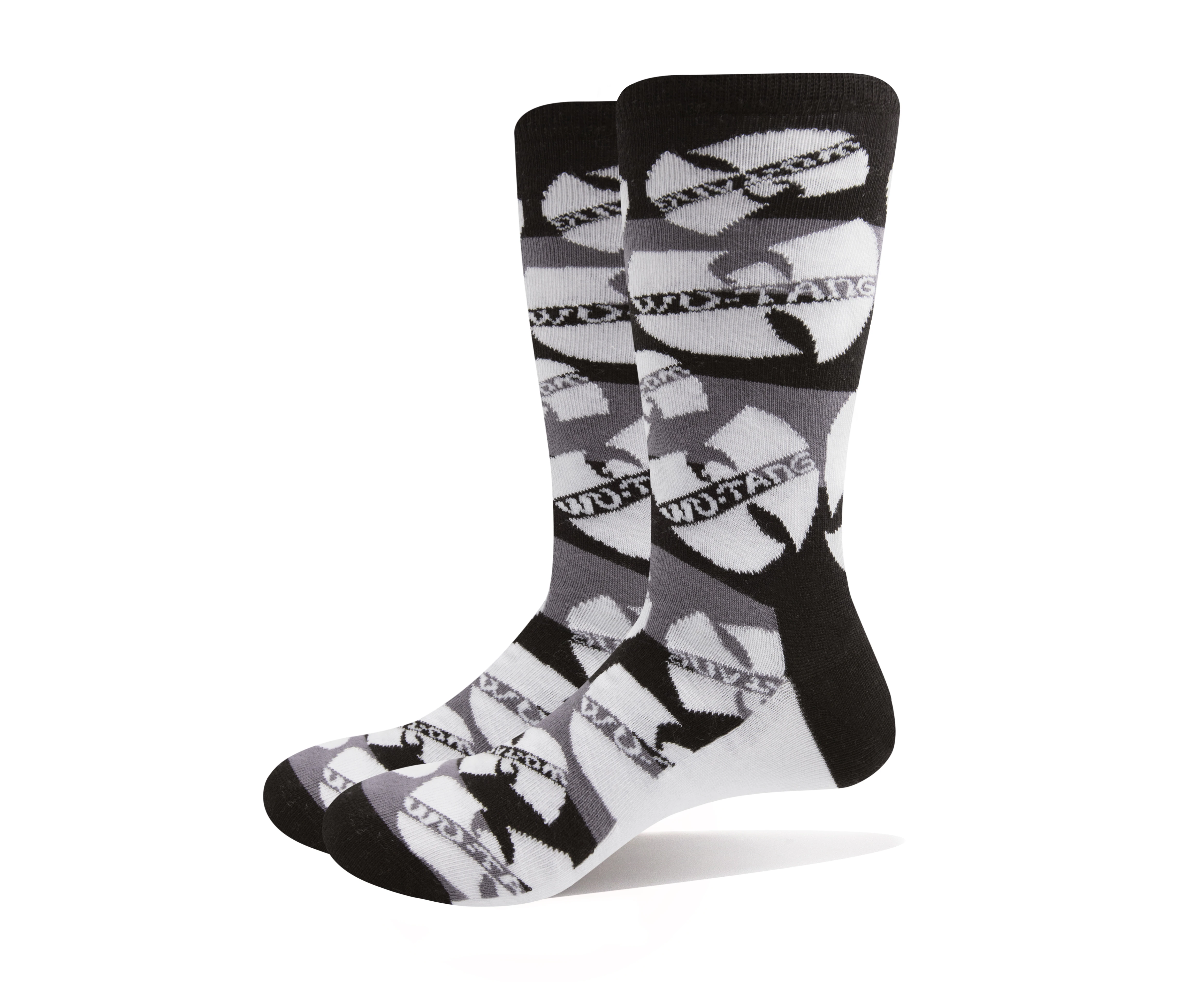 Wu-Tang Clan Socks Logos Monochrome Logo  Official Unisex  Uk Size 7-11