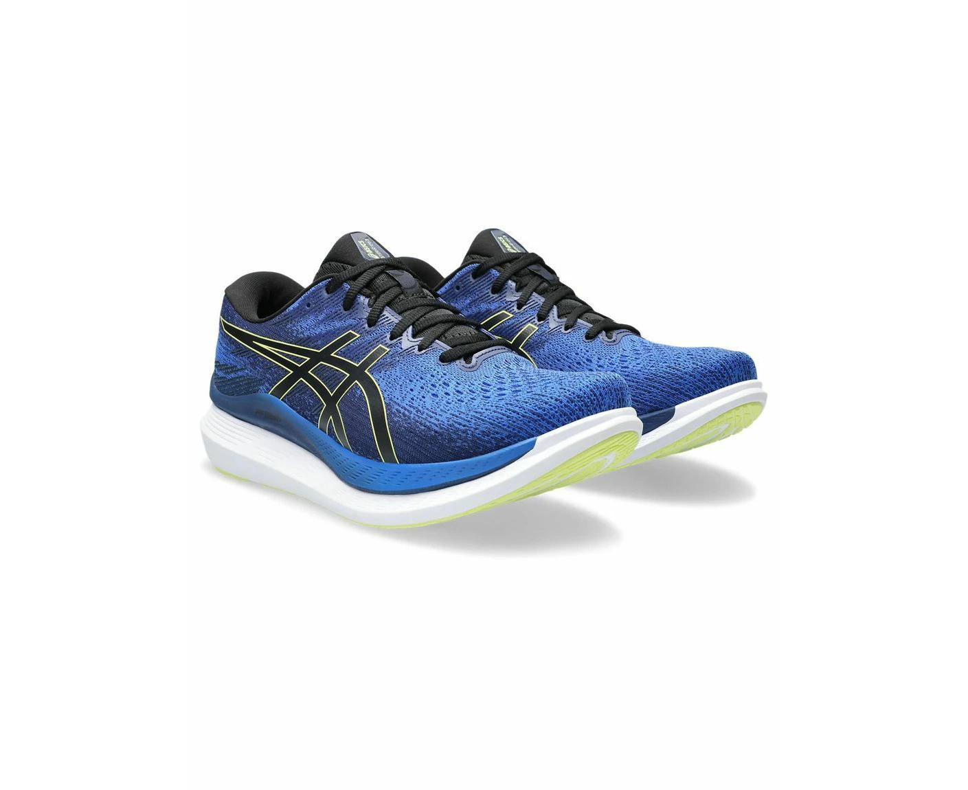 Asics Mens GlideRide 3 Shoes Wide in Blue/Black Size US 10