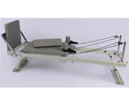 iFitness Foldable Pilates Reformer Exercise Fitness Gym Home Cardio Yoga Beige