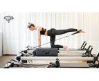 iFitness Foldable Pilates Reformer Exercise Fitness Gym Home Cardio Yoga Beige