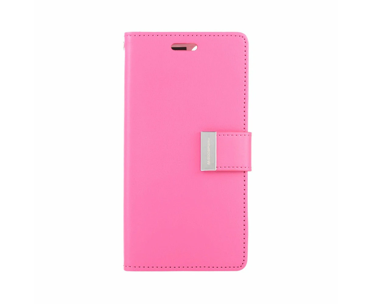 Mercury Rich Diary Case - HotPink, iPhone 15 Plus