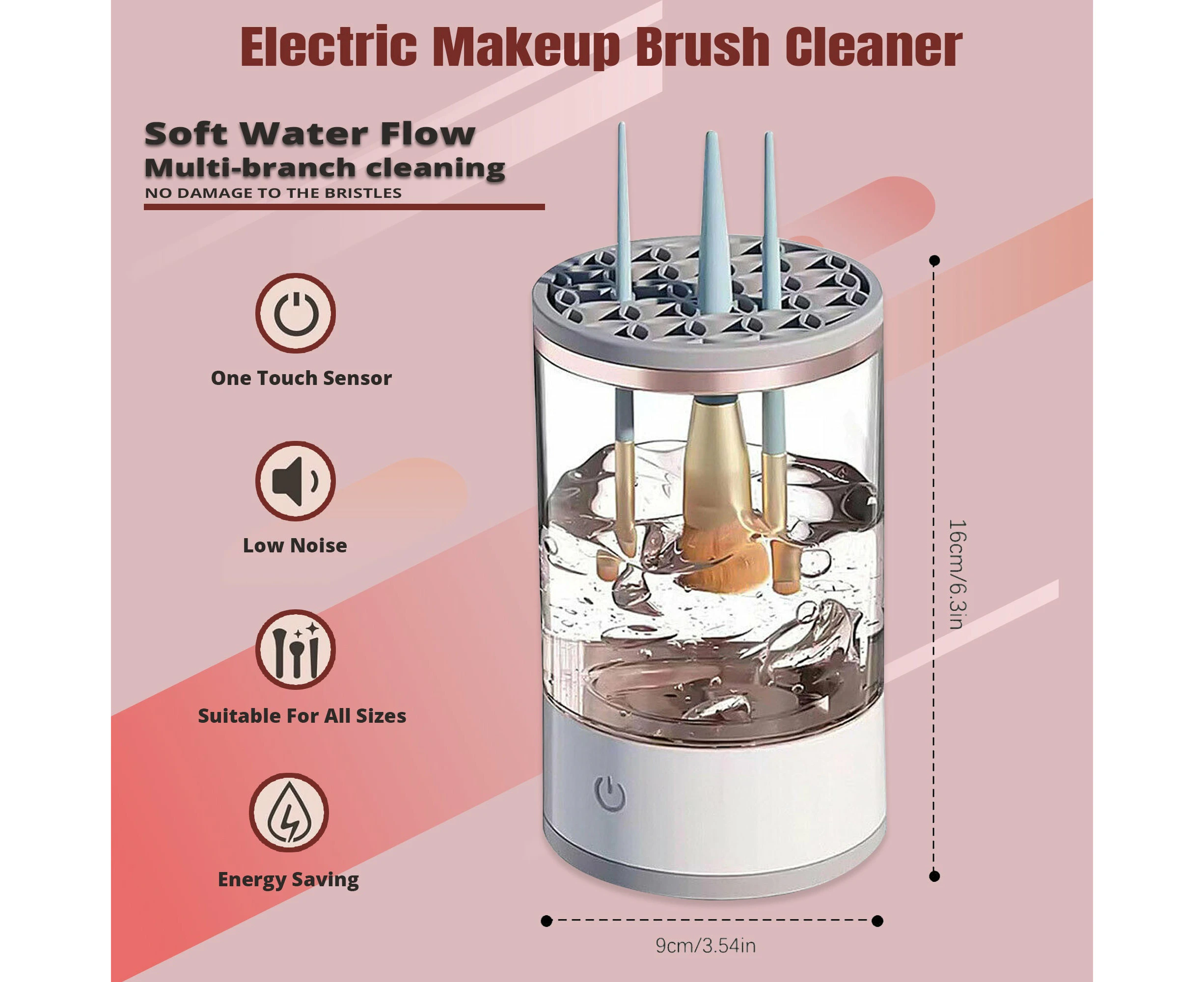 Electric Makeup Brush Cleaner Washing Drying Machine