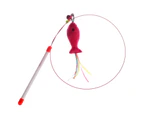 for Cat Feather Toy 90cm Wand Toys Teaser with Bell Interactive Catcher Teaser - Small fish