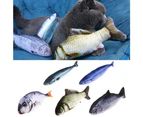 Pet Craft Supply Fish-shaped Interactive for Cat Toy Chew Toy Teeth Cleaning - S