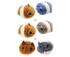 Pull String Mouse Vibrating Movable Interactive Toy Fluffy Plush Mice for Cats Kitten Pets