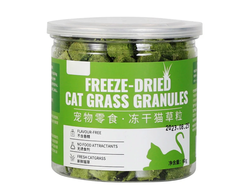 Catnips Grass Snack for Cat Kitten Hairball Removal Treats Freeze Dried Snack - 60g